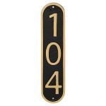 Modern Vertical Economy Address Plaque (holds up to 3 characters)