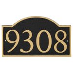 Soft Arch Serif Economy Address Plaque (holds 4 or 5 characters)
