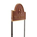 Arch Economy Two-Line Address Plaque Sign with Lawn Stakes (28 Color Options) - Image 5