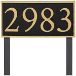 Rectangle Serif Economy Address Plaque (holds up to 4 characters)