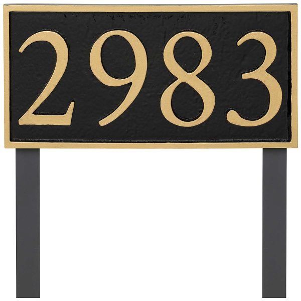 Rectangle Serif Economy Address Plaque (holds up to 4 characters)