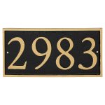 Rectangle Serif Economy Address Plaque (holds 4 characters)