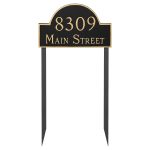 Arch Economy Two-Line Address Plaque Sign with Lawn Stakes (28 Color Options) - Image 7