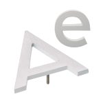 4" Individual White Satin Nickel Two-Tone Modern Floating Letters A-Z