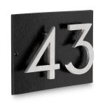 Floating Modern 6" Number Horizontal Address Plaque (2 characters)