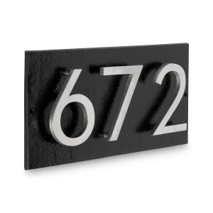 Floating Modern 6" Number Horizontal Address Plaque (3 characters)