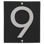 Floating Modern 6" Number and Letter Vertical Address Plaque (1 character)