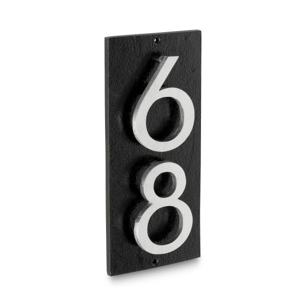 Floating Modern 6" Number and Letter Vertical Address Plaque (2 characters)