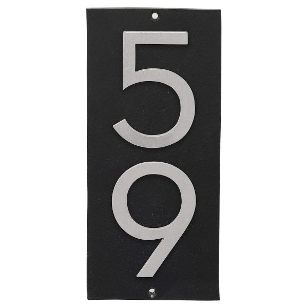 Floating Modern 6" Number and Letter Vertical Address Plaque (2 characters)