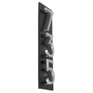 Floating Modern 6" Number and Letter Vertical Address Plaque (3 characters)
