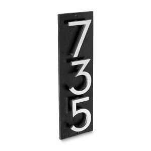 Floating Modern 6" Number and Letter Vertical Address Plaque (3 characters)