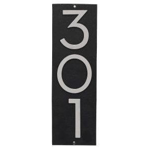 Floating Modern 6" Number and Letter Vertical Address Plaque (3 characters)