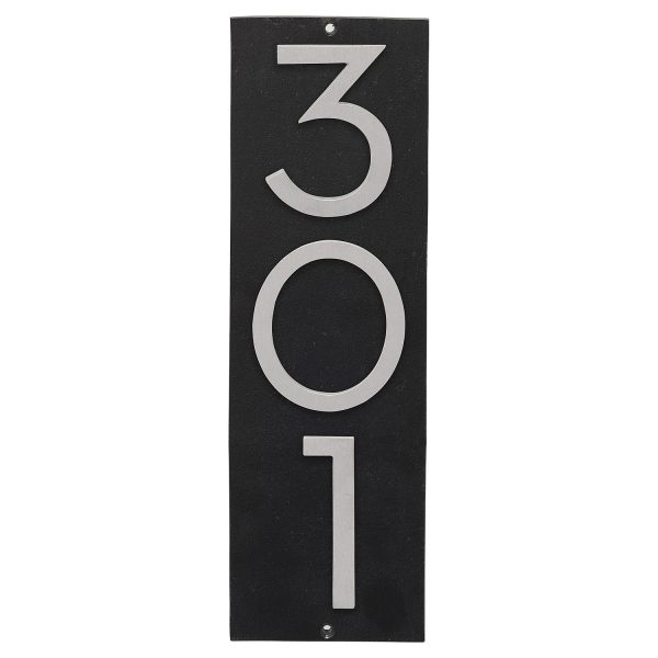 Floating Modern 6" Number and Letter Vertical Address Plaque (3 characters)