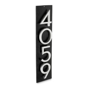 Floating Modern 6" Number and Letter Vertical Address Plaque (4 characters)