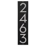 Floating Modern 6" Number and Letter Vertical Address Plaque (4 characters)