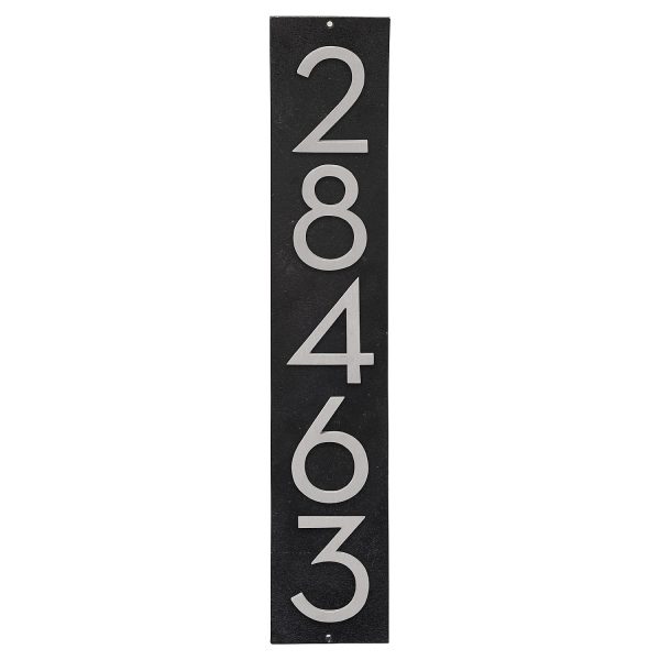 Floating Modern 6" Number and Letter Vertical Address Plaque (5 characters)