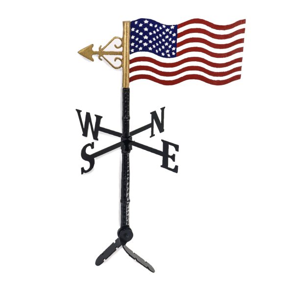 26" Aluminum American Flag Weathervane