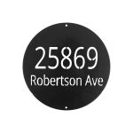 Laser Cut Circle Address Sign Two Line