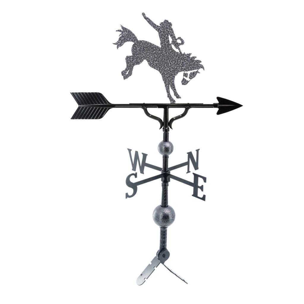 SWEN Products WYOMING BUCKING HORSE Flower Pot Birdhouse Steel Weathervane