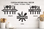 Steel Rolling Pin Custom Name Kitchen Wall Decor Sign (3 Sizes & 14 Colors) - Image 3