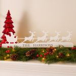 Personalized Christmas Santa's Sleigh & Reindeer Tealight Holder Mantle Decor (2 Sizes & 8 Colors) - Image 2