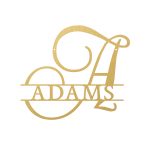 Personalized Steel Elegant Font Split Letter Monogram Wall Sign (6 Sizes & 14 Colors) - Image 5