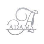 Personalized Steel Elegant Font Split Letter Monogram Wall Sign (6 Sizes & 14 Colors) - Image 10