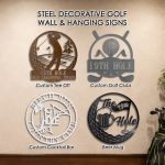 Custom Steel Decorative Golf Wall & Hanging Plaque Signs (4 Styles & 14 Colors) - Image 3