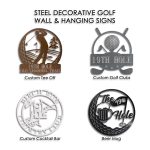 Custom Steel Decorative Golf Wall & Hanging Plaque Signs (4 Styles & 14 Colors)