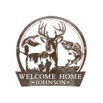Custom Steel Great Outdoors Welcome Name Two-Line Wall Sign (6 Sizes & 16 Colors) - Image 6