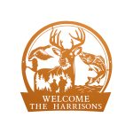 Custom Steel Great Outdoors Welcome Name Two-Line Wall Sign (6 Sizes & 16 Colors) - Image 8