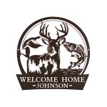 Custom Steel Great Outdoors Welcome Name Two-Line Wall Sign (6 Sizes & 16 Colors) - Image 9