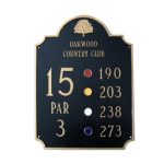 Custom Deluxe Two-Line Tee Marker Plaque (Holds up to 5 Yardages)