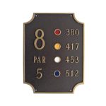 Custom Waterford Tee Marker Plaque (Holds up to 4 Yardages)