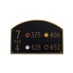 Custom Prestige Arch Tee Marker Plaque (2 Sizes & Holds up to 4 Yardages)