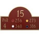 Custom Classic Arch Tee Marker Plaque (3 Sizes & Holds up to 4 Yardages)