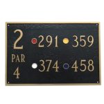 Custom Classic Rectangle Tee Marker Plaque (3 Sizes & Holds up to 4 Yardages)