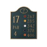 Custom On The Green Tee Marker Plaque (Holds up to 5 Yardages)
