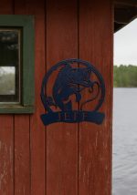 Custom Steel Circle Fishing Rod with Bass One-Line Name Wall Sign (5 Sizes & 15 Colors) - Image 3