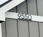 Custom Steel One-Line House Number Address Sign with Bar (3 Font Styles & 3 Number Sizes) - Image 2