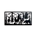 Steel Bear & Deer Large Panel Decor Wall Sign (3 Sizes & 15 Colors) - Image 5