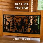 Steel Bear & Deer Large Panel Decor Wall Sign (3 Sizes & 15 Colors) - Image 2