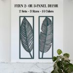 Steel Fern Leaves 2- or 3-Panel Decor Wall Sign (2 Sets, 3 Sizes & 14 Colors) - Image 3