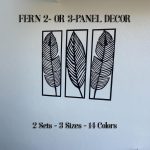 Steel Fern Leaves 2- or 3-Panel Decor Wall Sign (2 Sets, 3 Sizes & 14 Colors) - Image 2