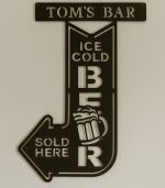 Steel Arrow Cold Beer Wall Decor Signs - (Custom or Stock, 14 Colors) - Image 2