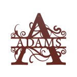 Personalized Steel Royale Font Split Letter Monogram Wall Sign (8 Sizes & 14 Colors) - Image 6