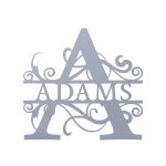 Personalized Steel Royale Font Split Letter Monogram Wall Sign (8 Sizes & 14 Colors) - Image 8