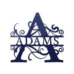 Personalized Steel Royale Font Split Letter Monogram Wall Sign (8 Sizes & 14 Colors) - Image 11