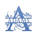 Personalized Steel Royale Font Split Letter Monogram Wall Sign (8 Sizes & 14 Colors) - Image 13