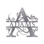 Personalized Steel Royale Font Split Letter Monogram Wall Sign (8 Sizes & 14 Colors) - Image 15